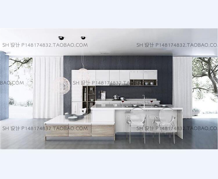 现代厨房橱柜3D模型ID：306393.jpg