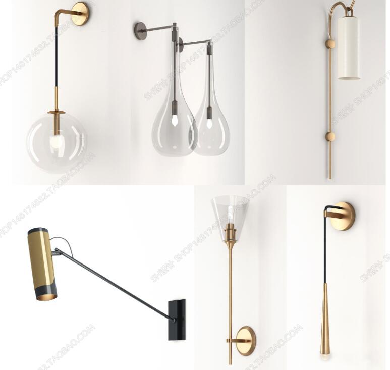 现代金属壁灯组合3D模型ID：254412.jpg