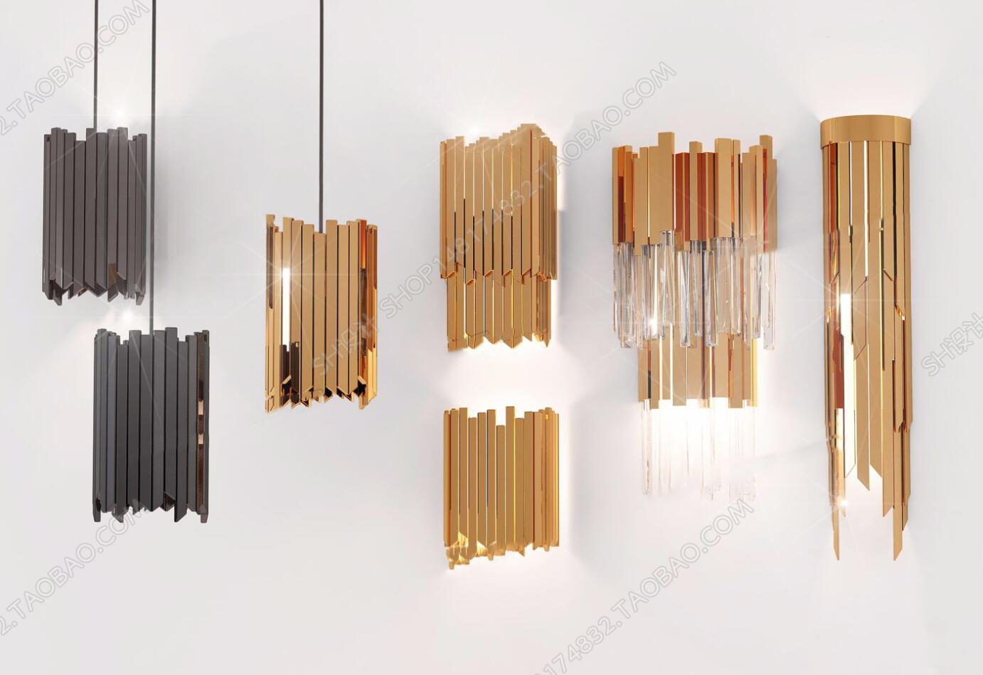 现代时尚奢华壁灯吊灯ID：212220.jpg