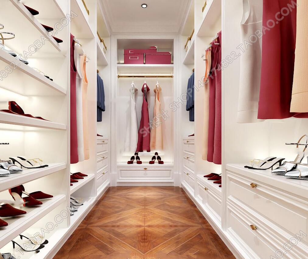 简欧衣帽间3D模型ID：377068.jpeg
