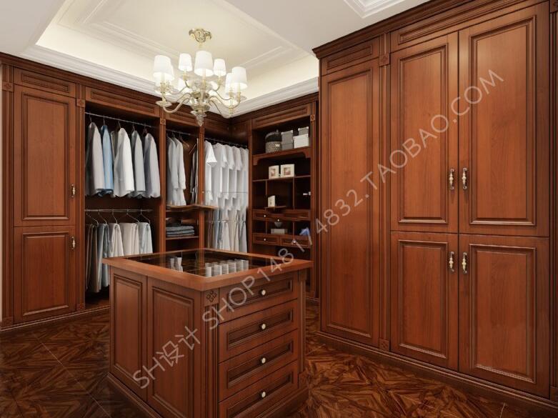欧式实木衣柜组合3D模型ID：186251.jpg