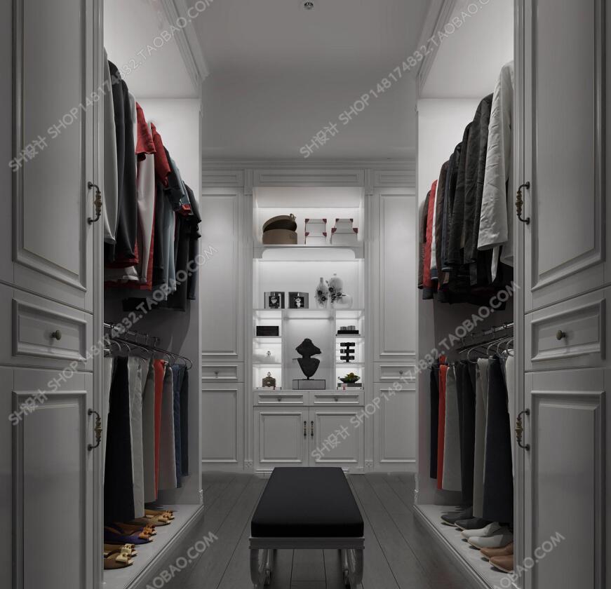 欧式衣帽间3D模型ID：298632.jpeg