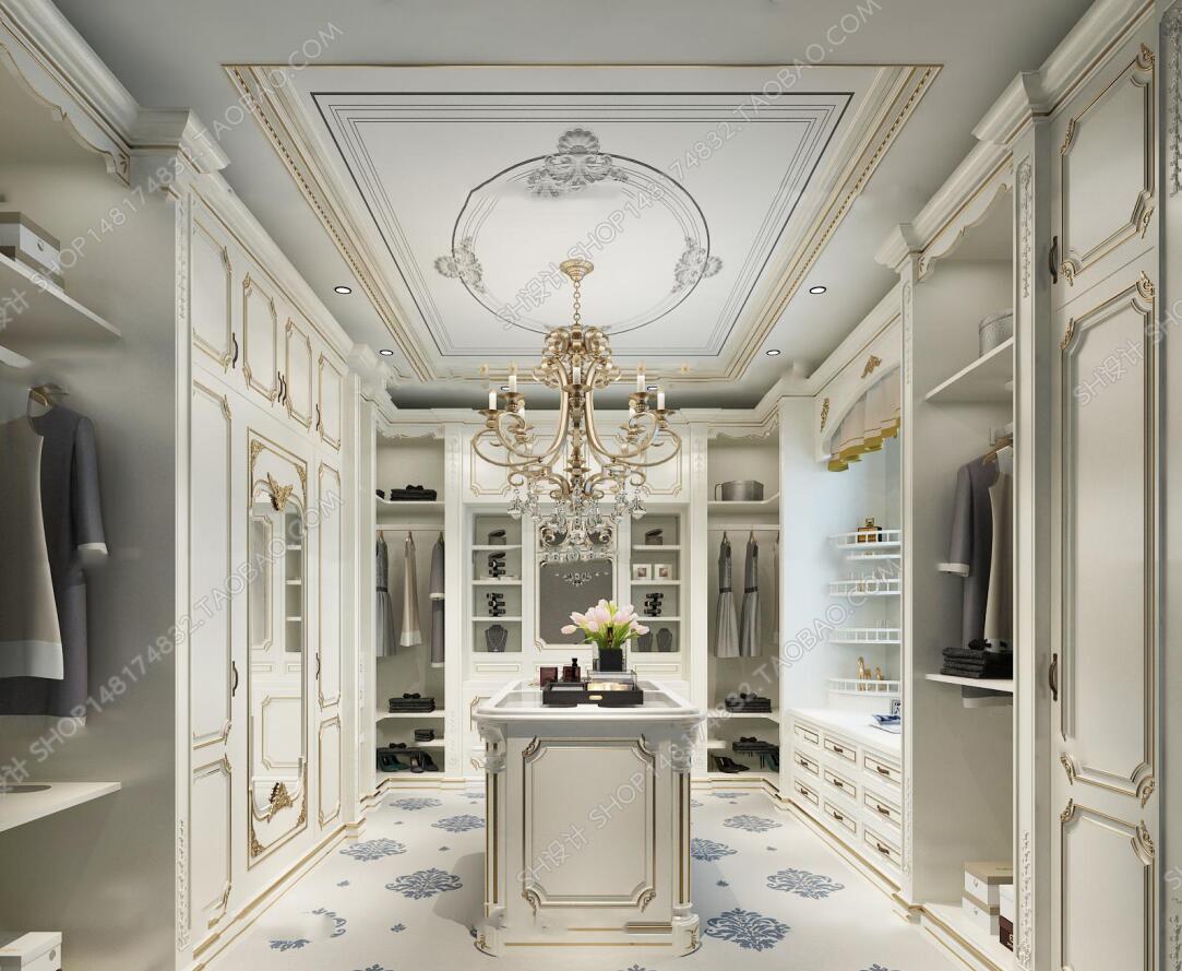 欧式衣帽间3D模型ID：352975.jpeg