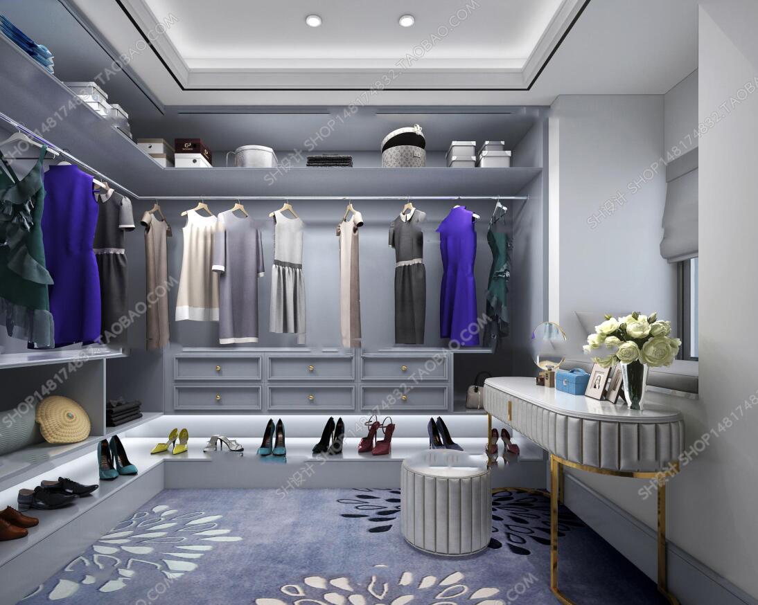 现代衣帽间3D模型ID：298771.jpeg