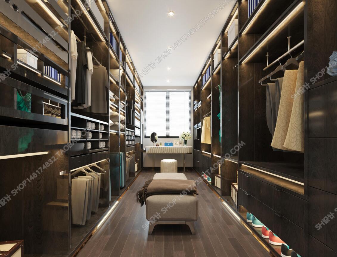 现代衣帽间3D模型ID：312356.jpeg