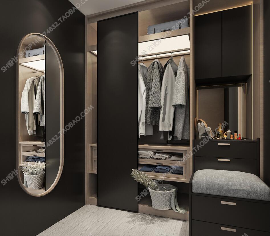 现代衣帽间3D模型ID：366571.jpeg