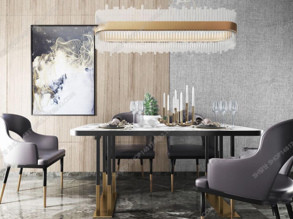后现代餐桌椅组合[模型ID207799].jpg