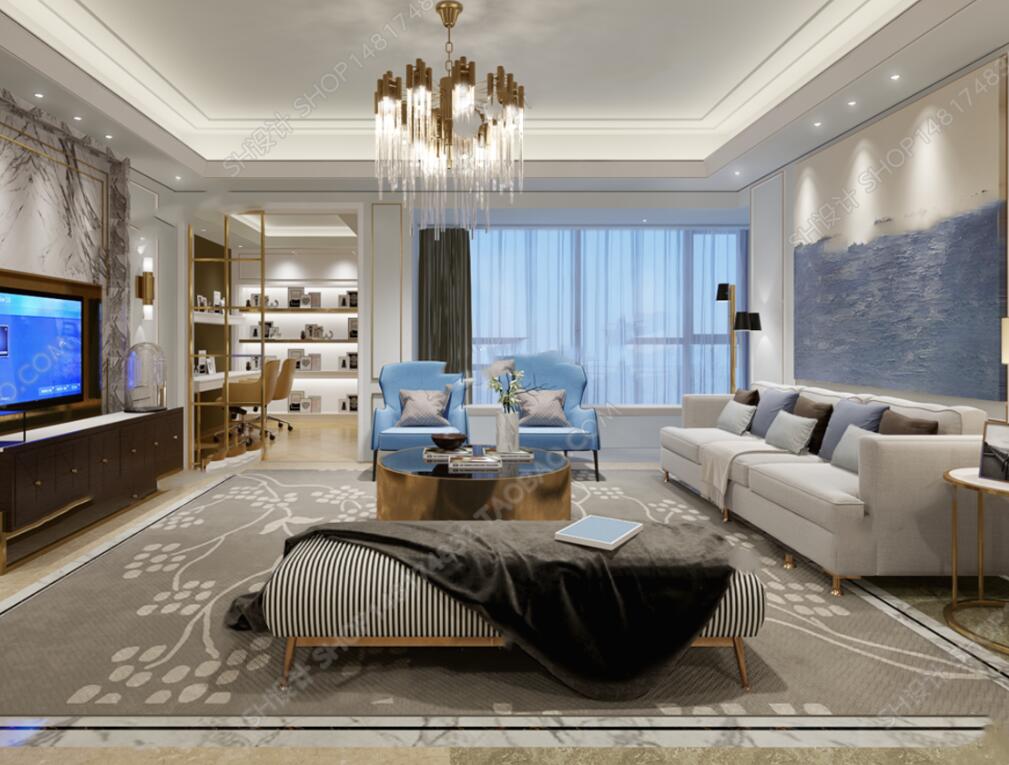 欧阳金桥-现代新古典客厅ID：177329.jpg