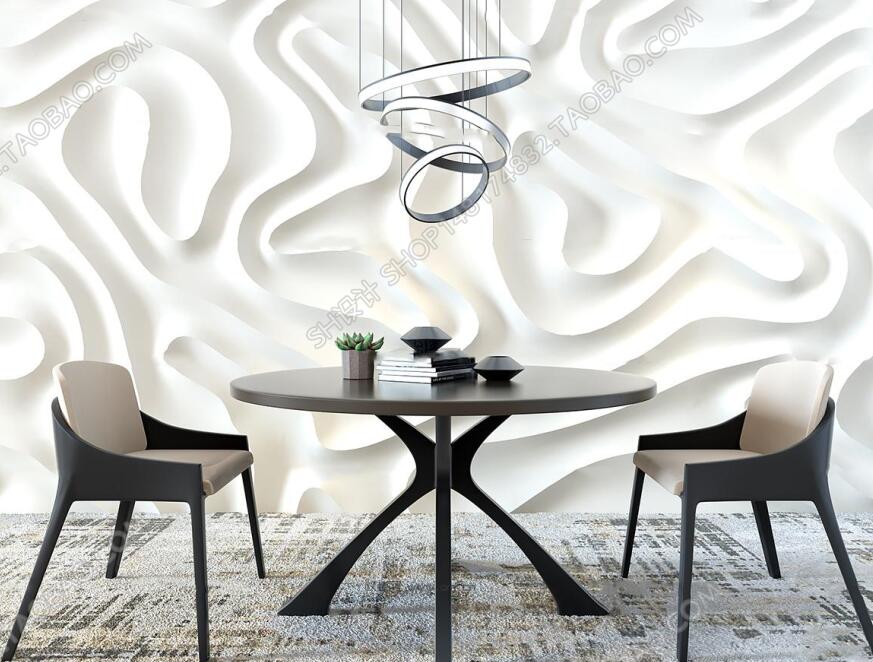 现代圆形餐桌椅吊灯组合3D模型ID339209.jpeg