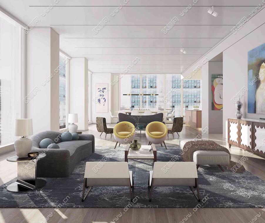 客、餐厅3Dmax模型 (6).jpg