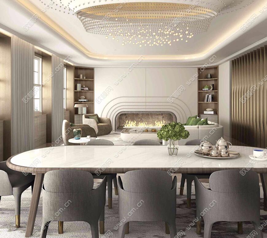客、餐厅3Dmax模型 (17).jpg