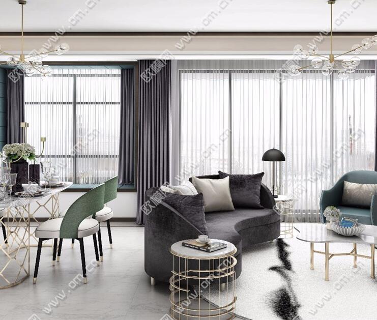 客、餐厅3Dmax模型 (30).jpg