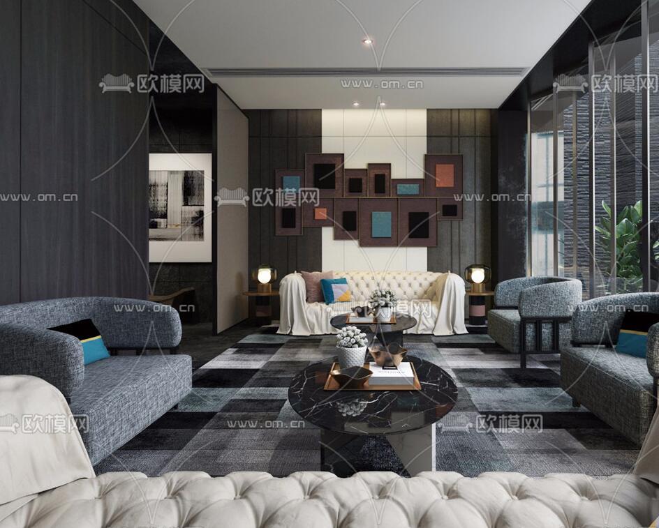 客、餐厅3Dmax模型 (46).jpg