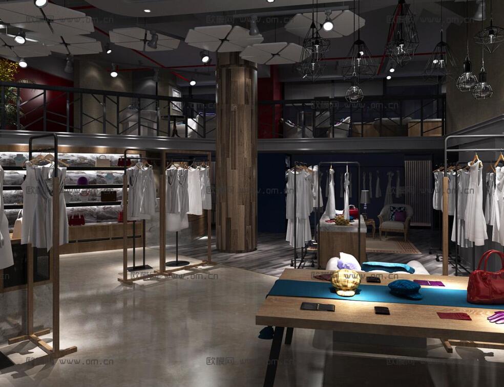 工业风女装店3D模型ID：301626.jpeg