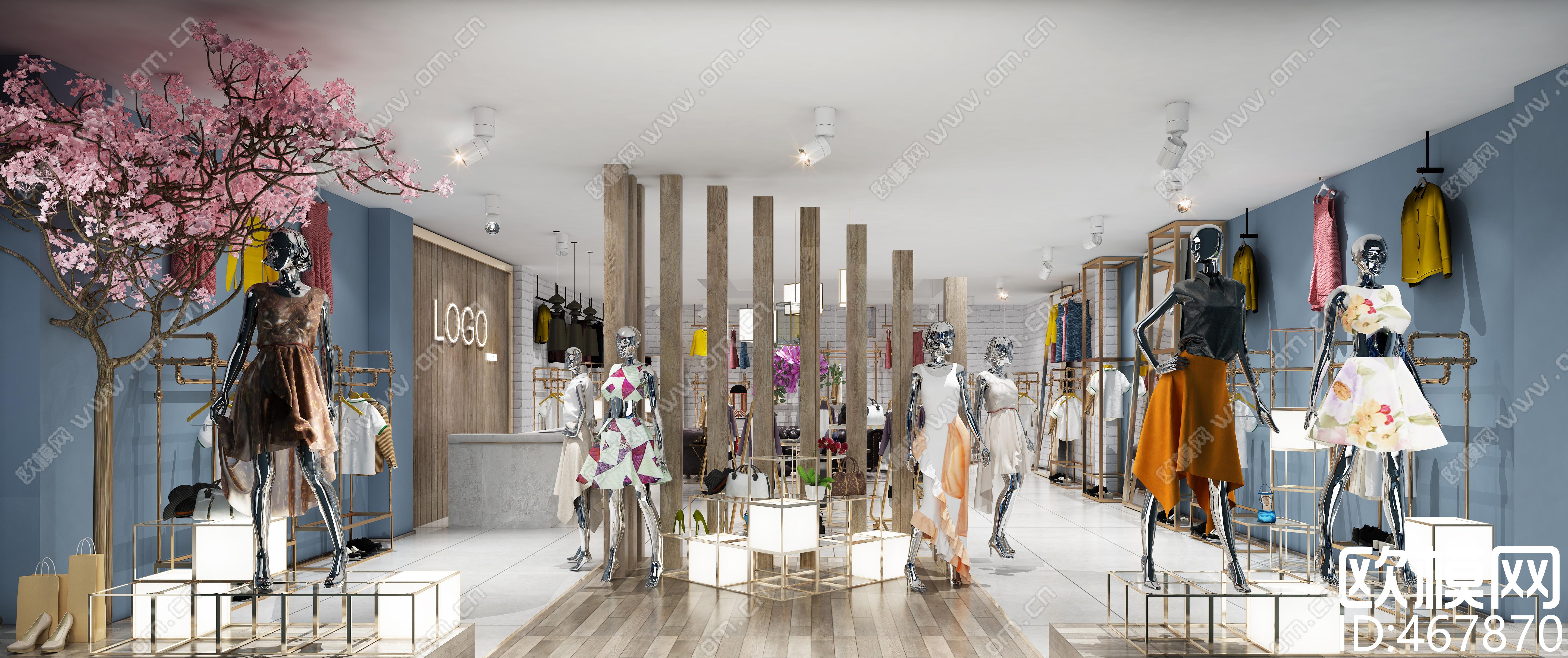 工业风女装店门面3D模型ID：467870.jpeg