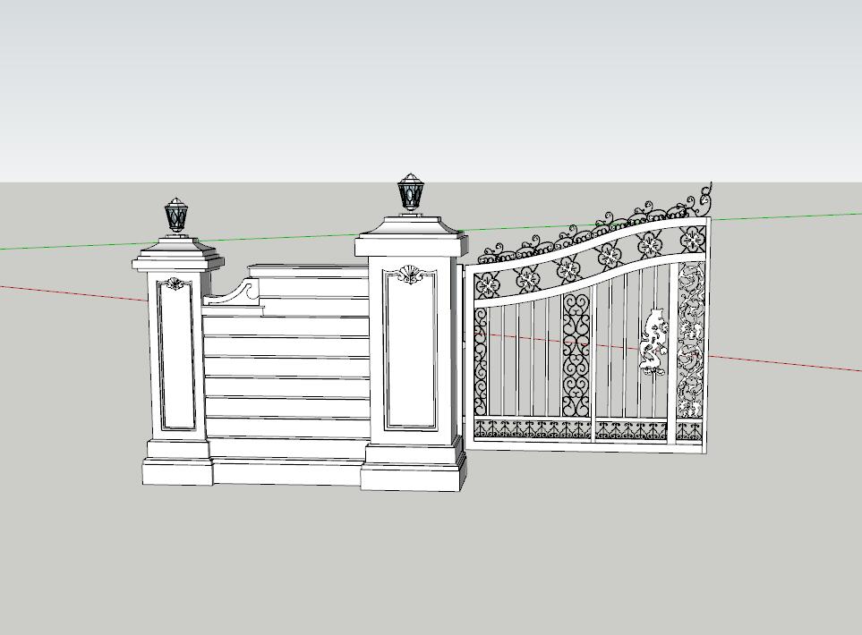 栏杆围栏SU模型 (3).jpg
