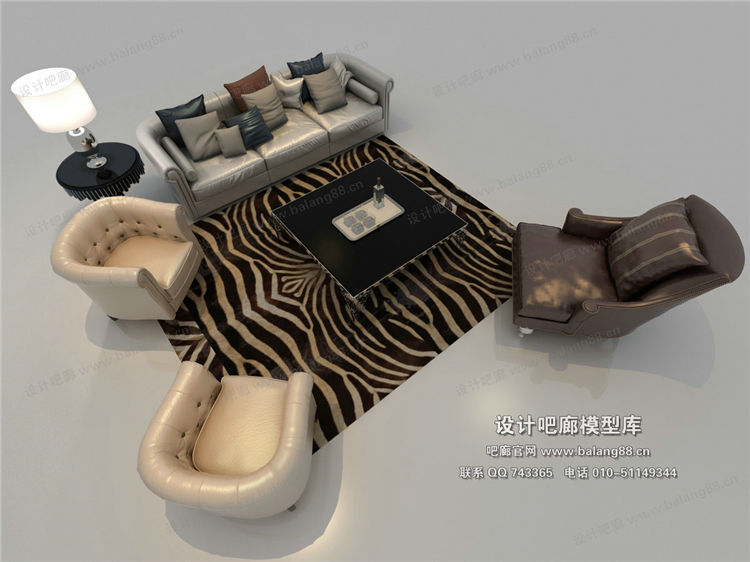 欧式风格沙发组合3Dmax模型 (7).jpg