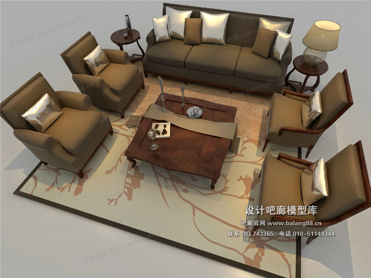 欧式风格沙发组合3Dmax模型 (25).jpg