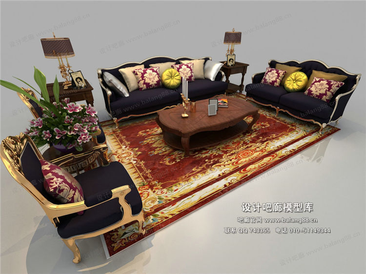 欧式风格沙发组合3Dmax模型 (40).jpg
