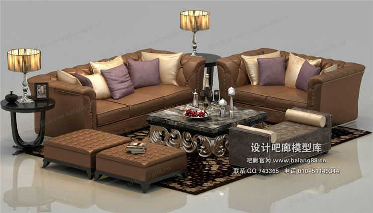 欧式风格沙发组合3Dmax模型 (43).jpg