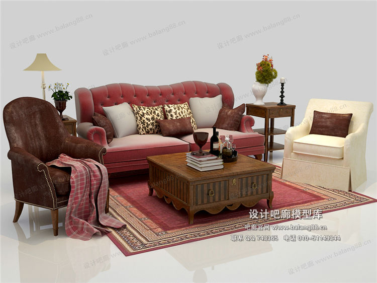欧式风格沙发组合3Dmax模型 (64).jpg