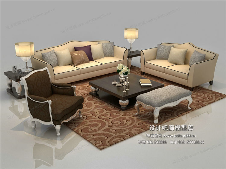 欧式风格沙发组合3Dmax模型 (66).jpg