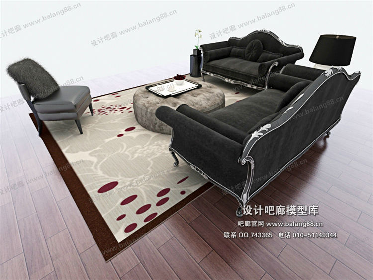 欧式风格沙发组合3Dmax模型 (107).jpg