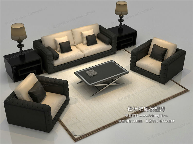 现代风格沙发组合3Dmax模型 (2).jpg