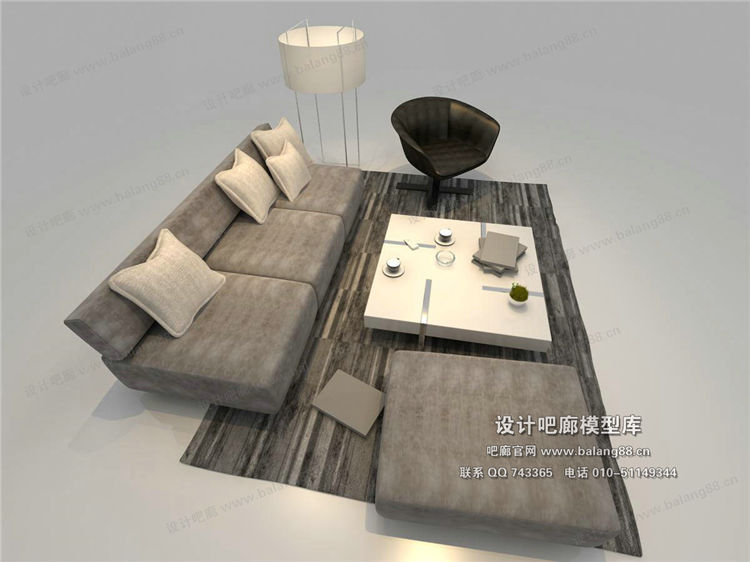 现代风格沙发组合3Dmax模型 (6).jpg