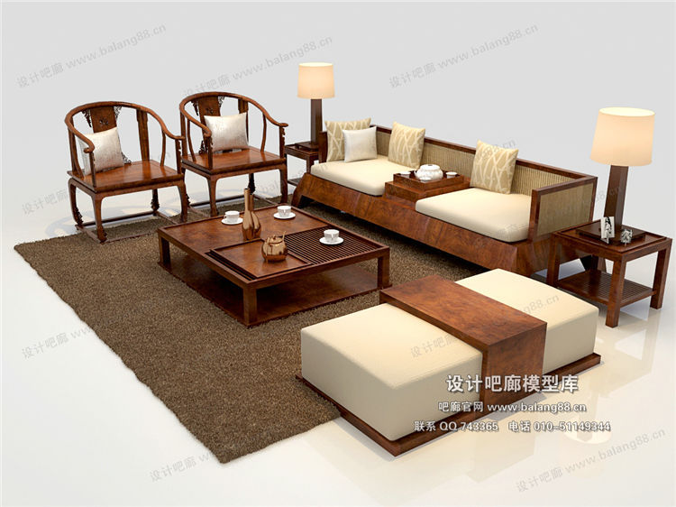 中式风格沙发组合3Dmax模型 (30).jpg