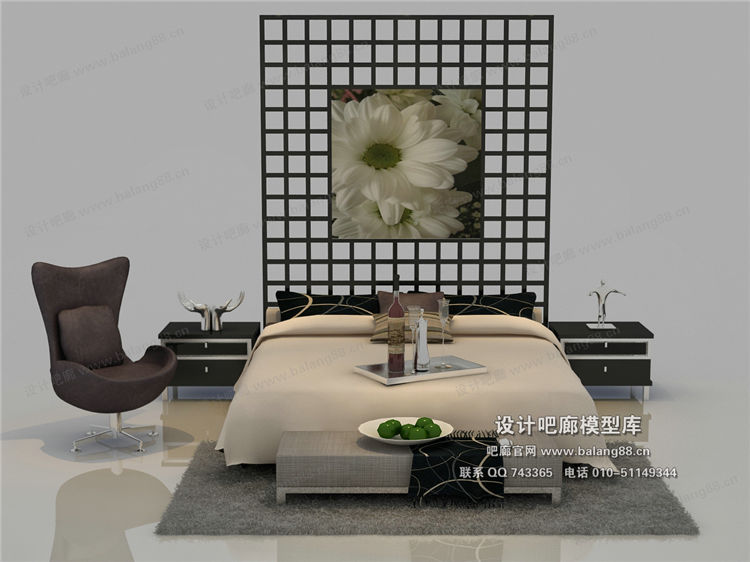 现代模床3Dmax模型 (4).jpg