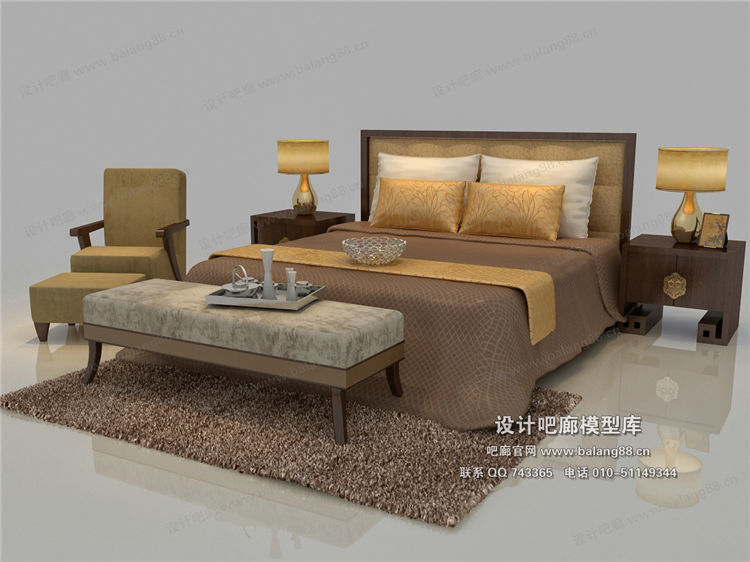 中式模床3Dmax模型 (15).jpg
