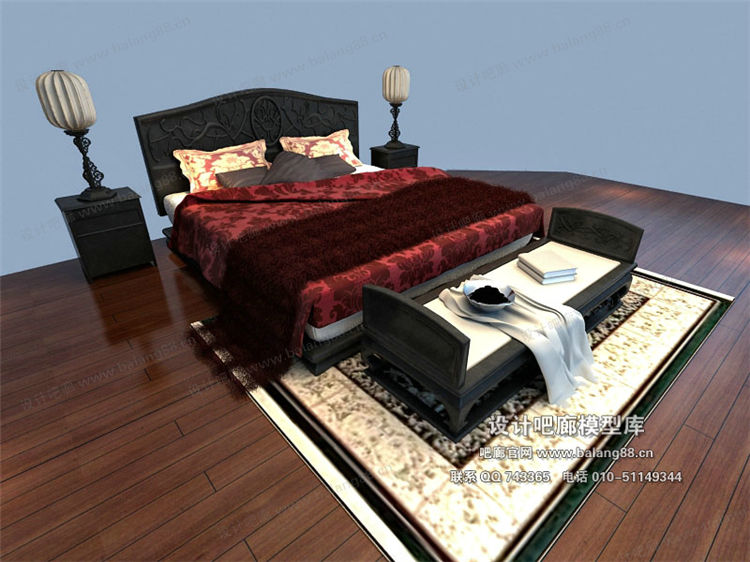 中式模床3Dmax模型 (25).jpg