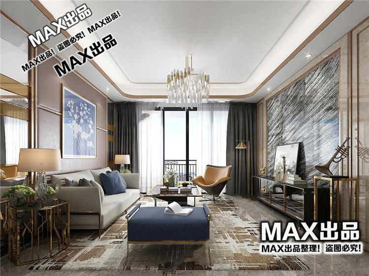 后现代客厅3D模型ID：385934.jpg