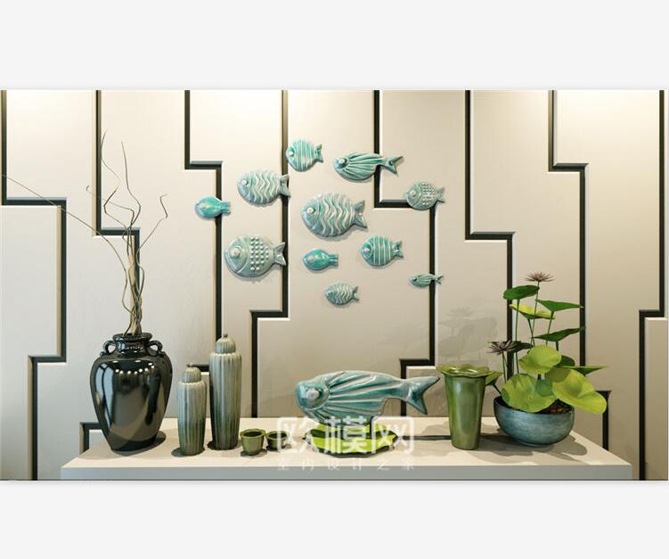 2009 新中式小鱼墙饰摆件组合.jpg