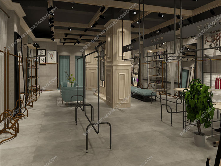 工业风服装店3D模型ID：331027.jpg