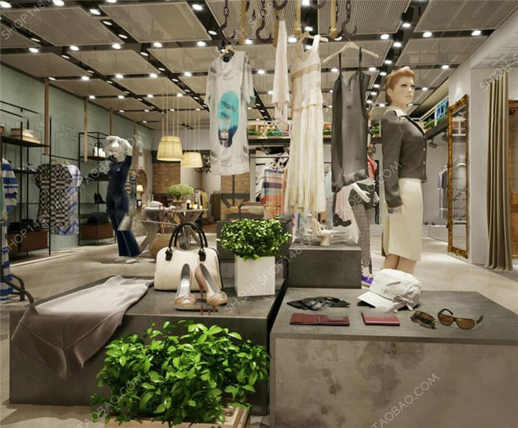 工业风女士服装店服饰店3D模型ID：424820.jpg