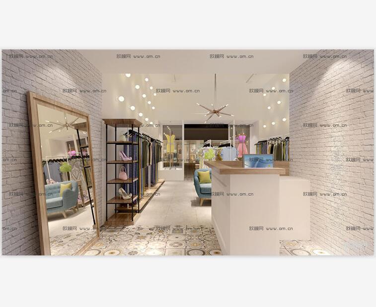 现代服装店门面组合3D模型ID：377811.jpg