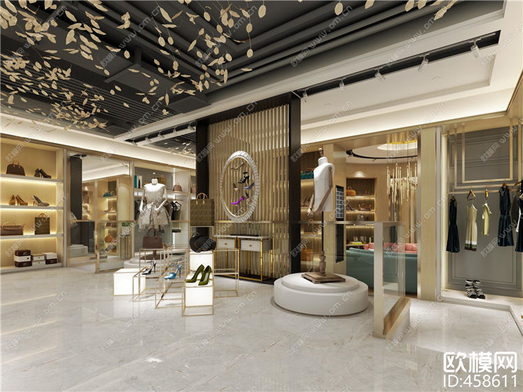 现代轻奢服装店3D模型ID：458611.jpg